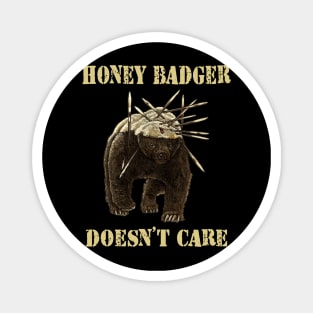 Fury Unleashed: Honey Badger Doesn't Care Force Embodied in Shirt Magnet